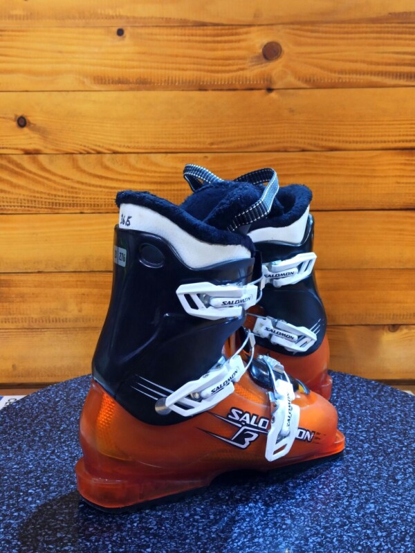 LYŽE ROSSIGNOL PURSUIT JR 120CM + LYŽIARKY SALOMON T3 ORANGE 23MP